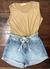 Shorts Jeans com Cinto Trançado na internet