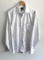 Camisa Branca Listra Cinza Horizontal Carlos Brusman