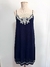 Vestido Azul Marinho com Bordado