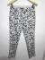 Calça Preta e Branca Floral