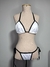 Conjunto Biquini Cortininha Branco e Preto