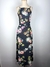 Vestido Longo Preto Floral - comprar online