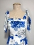 Vestido Longo Azul e Branco Floral na internet