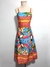 Vestido Midi Tucano Laranja e Azul