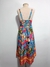 Vestido Midi Tucano Laranja e Azul - comprar online