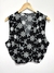 Cropped Preto Estampado