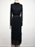 Vestido Longo Preto Manga Longa