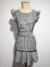 Conjunto Cropped e Saia Xadrez