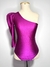 Body Rosa Acetinado Manga 3/4 Bufante