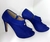 Sandália Meia Pata Azul Suede