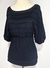 Blusa Preta Drapeada - Nosso Cabide