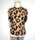 Blusa Gola Alta Marrom Animal Print - comprar online
