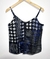 Alcinha Estampada Preto e Azul - comprar online