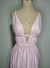 Vestido Longo Evasê Rosa Bebe na internet