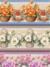 Barrados Digitais - Flores no Vaso - Tricoline 100% algodão - 55x1,50 com 10 Faixas - ArtLin Tecidos