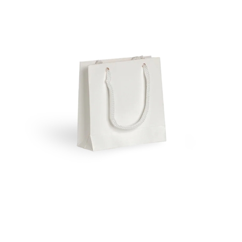 Sacola de papel S01 Branca 13x14x06cm c/10