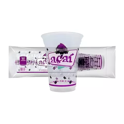 Copo Cppm 300ml açaí c/50 Rio Plastic
