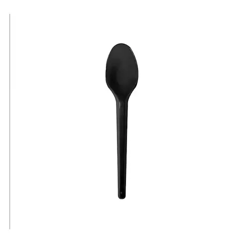 Colher sobremesa preto c/50