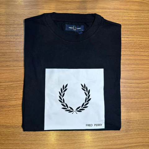 Camiseta Fred Perry Preto Ref12 Importada