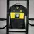 Camisa do Borussia Dortmund 24/25 para torcedores masculinos, na cor preta com detalhes em amarelo.
