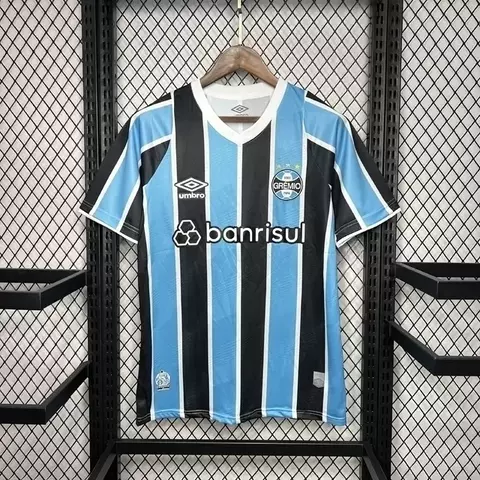 Camisa Grêmio I 24/25 - Torcedor Umbro Masculina - Branca e preta