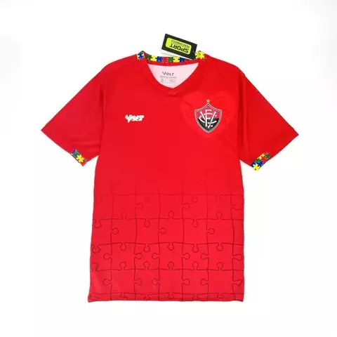 Camisa Vitoria 24/25 Autismo Torcedor Volt Masculino - Vermelho