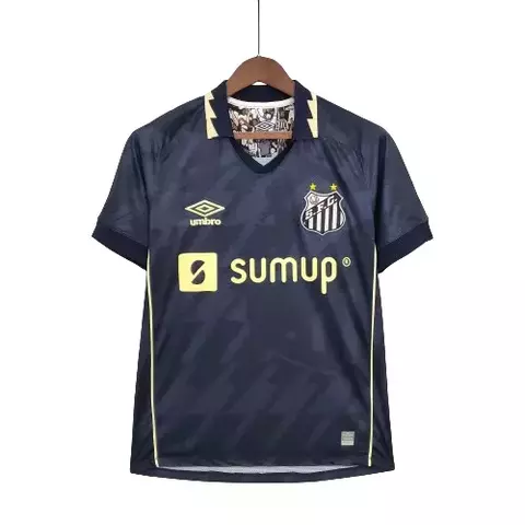 Camisa Santos III 21/22 Torcedor Umbro Masculina - Marinho+Bege
