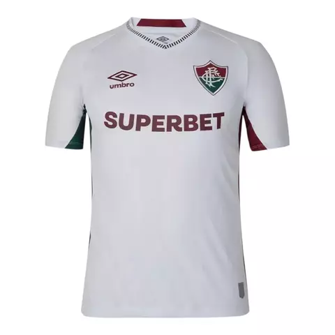Camisa Fluminense II 25/26 - Torcedor Umbro Masculina - Branca com detalhes em verde e vermelho