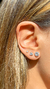 Trio Zirconia branca redondo - comprar online