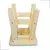BANQUETA DE PINUS NATURAL 300X300X250MM - loja online