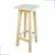 BANQUETA DE PINUS NATURAL 300X300X750MM - comprar online