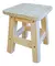 BANQUETA DE PINUS NATURAL 300X300X250MM