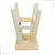 BANQUETA DE PINUS NATURAL 300X300X450MM - Settis Madeireira