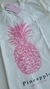 T-shirt Gola Tradicional Estampa abacaxi Rosa na internet