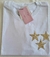 T-shirt Gola Tradicional Aplicação Estrela Dourada - comprar online