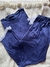 Pijama modal soft azul marino manga 3/4 (talle L y XXXL) - Lima Boutique