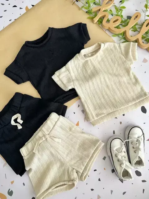 Conjunto Infantil Unisex SNK Waffle Rayado Aron 2 Piezas Bebé - comprar online
