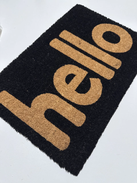 Alfombra entrada coco Hello - comprar online