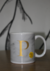 Caneca Personalizada Gravura de Mármore com Letra P