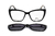 Armação De Acetato Clipon Ca3087 C1 Preto