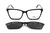 Armação De Acetato Clipon Ba1405 C1 Preto