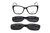 Armação De Acetato Clipon C1002 C1 Preto