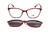 Armação De Acetato Clipon Al8418 C05 Vermelho