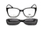 Armação De Acetato Clipon Nt7009 C1 Preto