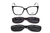 Armação De Acetato Clipon C1001 C1 Preto