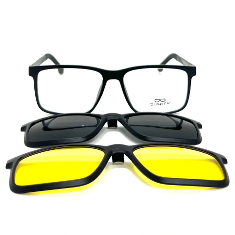 Armação De Acetato Clipon 82046 C4 Preto