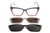 Armação De Acetato Clipon Sl1604 C5 Rosa/Cinza