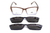 Armação De Acetato Clipon Sl1706 C6 Nude/Lilás