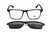 Armação De Acetato Clipon 82002 C01 Preto
