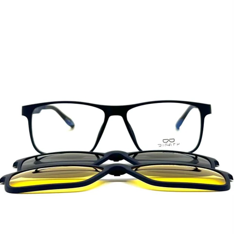 Armação De Acetato Clipon Vlf1014 C1 Preto